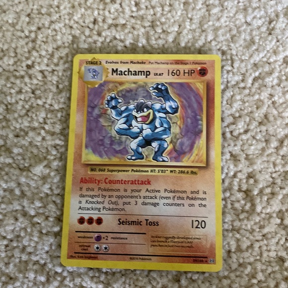 1st edition Machamp Pokmon card